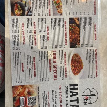 Hata Japanese Cuisine - Menu 1 - Japanese Near Me - Hanover, Pennsylvania