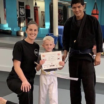 Seven Spears Martial Arts Academy - Owner/ Instructor Stephanie and instructor Eddie awarded my little boy his first belt promotion today! - Muay Thai Near Me - Poway, California Seven Spears Martial Arts Academy - Owner/ Instructor Stephanie and instructor Eddie awarded my little boy his first belt promotion today! - Muay Thai Near Me - Poway, California