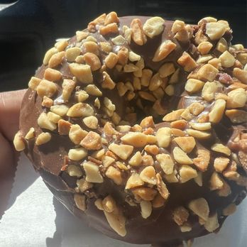 Sunrise Donuts - My favorite chocolate on chocolate donut with nuts - Donuts Near Me - Long Beach, California Sunrise Donuts - My favorite chocolate on chocolate donut with nuts - Donuts Near Me - Long Beach, California