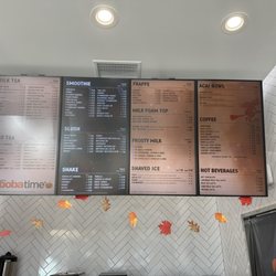 It's Boba Time - Menu Oct 2025