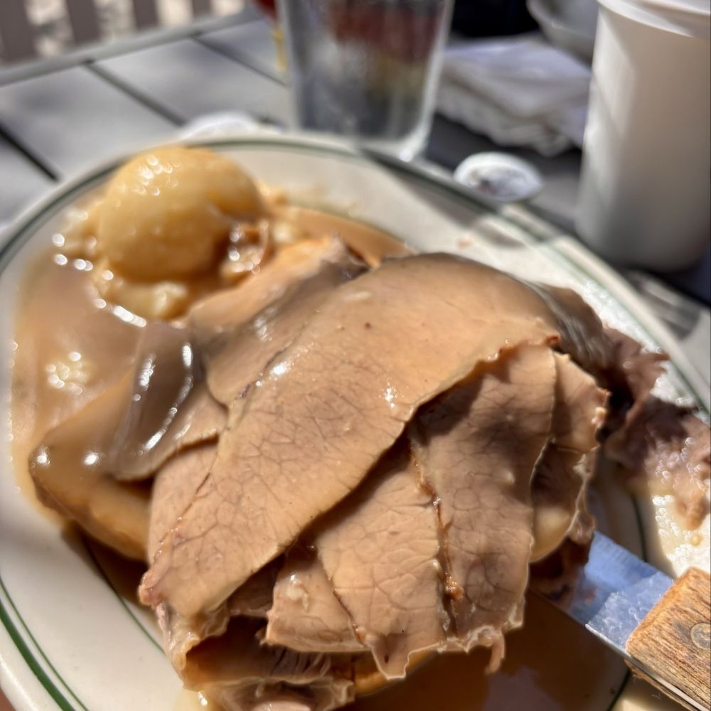 The Bagel Restaurant and Deli - Hot beef brisket open face sandwich - Delis Near Me - Chicago, Illinois The Bagel Restaurant and Deli - Hot beef brisket open face sandwich - Delis Near Me - Chicago, Illinois