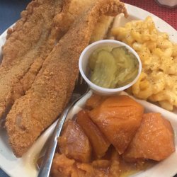 Brewsters 2 - Catfish, Yams, MAC and Cheese and cornbread