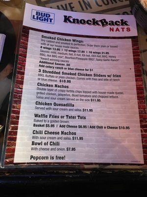 Menu photo 4 Knockback Nats Cincinnati, OH