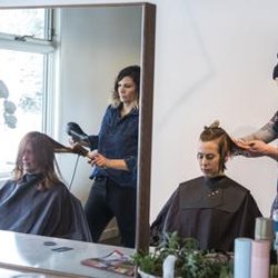 Greta and Haakon - Greta and Haakon Stylists Lela Hebard and Jeff Kearns at the salon in Wilson, WY.