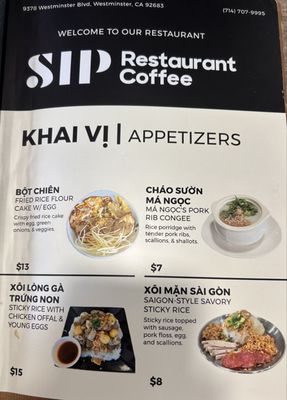 Menu photo 8 Sip Restaurant & Coffee Westminster, CA Menu photo 8 Sip Restaurant & Coffee Westminster, CA