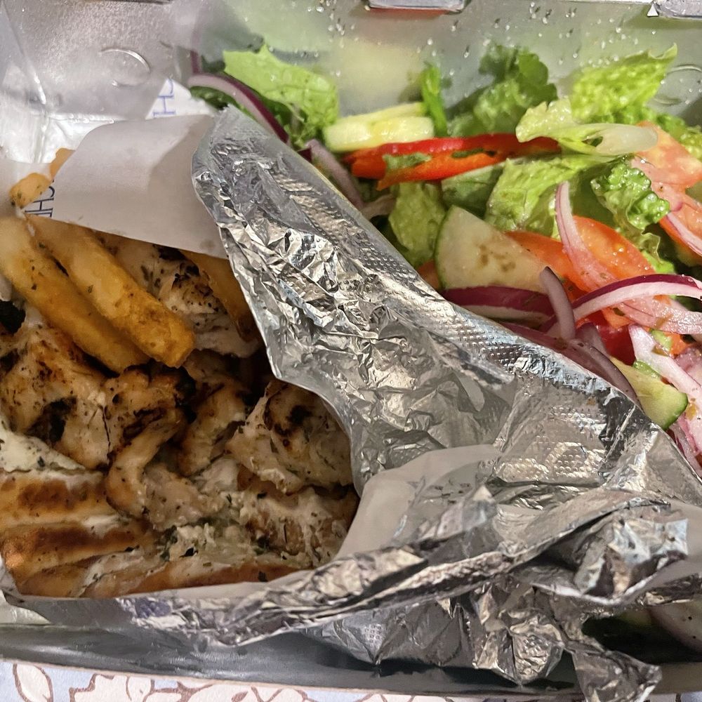 Chicken Souvlaki platter