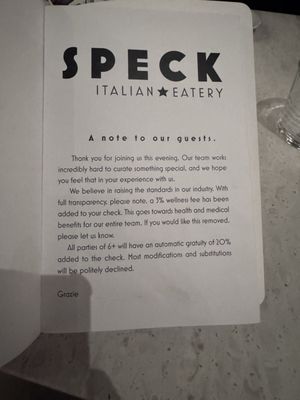 Menu photo 3 Speck Italian Eatery Columbus, OH