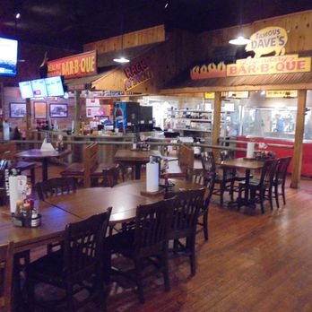 Famous Dave's Bar-B-Que - View looking across the main dining room from our table. - Comfort Food Near Me - St. Paul, Minnesota Famous Dave's Bar-B-Que - View looking across the main dining room from our table. - Comfort Food Near Me - St. Paul, Minnesota