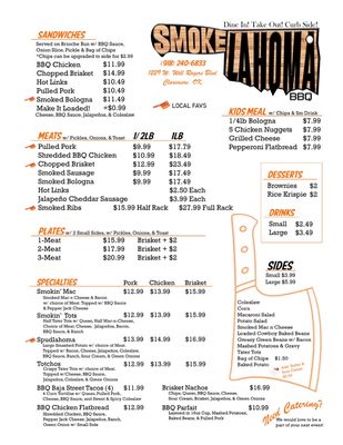 Menu photo 3 Smokelahoma BBQ Claremore, OK