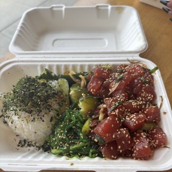 Jus' Poke - Spicy Poke Seaweed Salad Pickled Cucumbers Shoyu Poke - Hawaiian Near Me - Redondo Beach, California Jus' Poke - Spicy Poke Seaweed Salad Pickled Cucumbers Shoyu Poke - Hawaiian Near Me - Redondo Beach, California