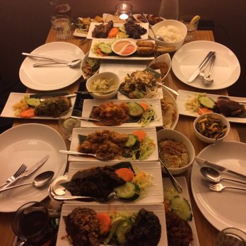 Sampurna - Look at those stacked plates - Indonesian Near Me - Amsterdam, New Hampshire Sampurna - Look at those stacked plates - Indonesian Near Me - Amsterdam, New Hampshire