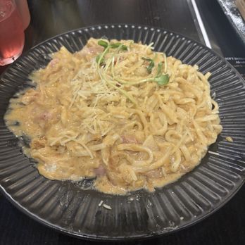 Gyoza Bar - Miso Carbonara Udon - Japanese Near Me - Wichita, Kansas Gyoza Bar - Miso Carbonara Udon - Japanese Near Me - Wichita, Kansas