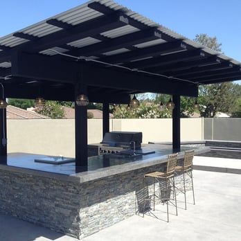 New Patio Cover Over Bbq With Re Sawn Lumber And Corrugated Metal New Patio Cover Over Bbq With Re Sawn