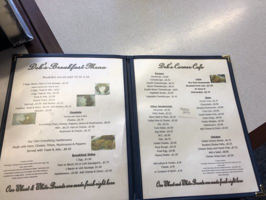 Menu photo 1 Deb's Corner Cafe Manning, IA