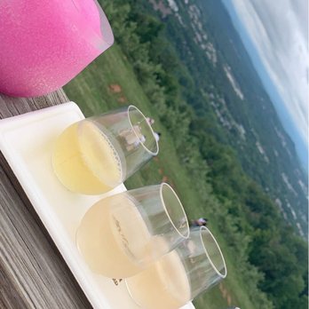 Carter Mountain Orchard - Wine sampler with a wine slushy - Pick Your Own Farms Near Me - Charlottesville, Virginia