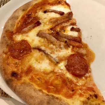 Blanco - 03.20.19 Mozzarella, salame, bacon - Pizza Near Me - Palermo, Pennsylvania