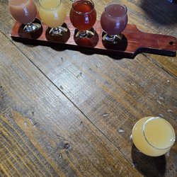 Gilla Brewing Company - We had a few flights to try the various beers. I just remember the light yellow one is the apple pie but all of the ones we tried were good.
