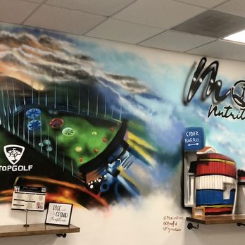 MoCo Nutrition - a mural of a sports stadium - Juice Bars & Smoothies Near Me - Germantown, Maryland
