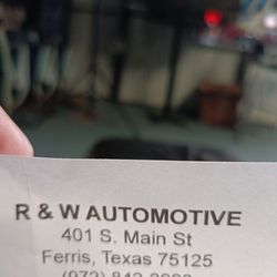 R & W Automotive - Invoice