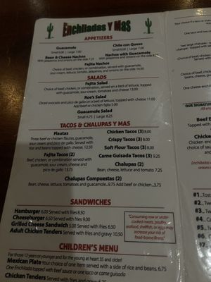 Menu photo 4 Enchiladas Y Mas Austin, TX