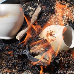Sawmill Pottery - Fun at the smoke and fire workshop!