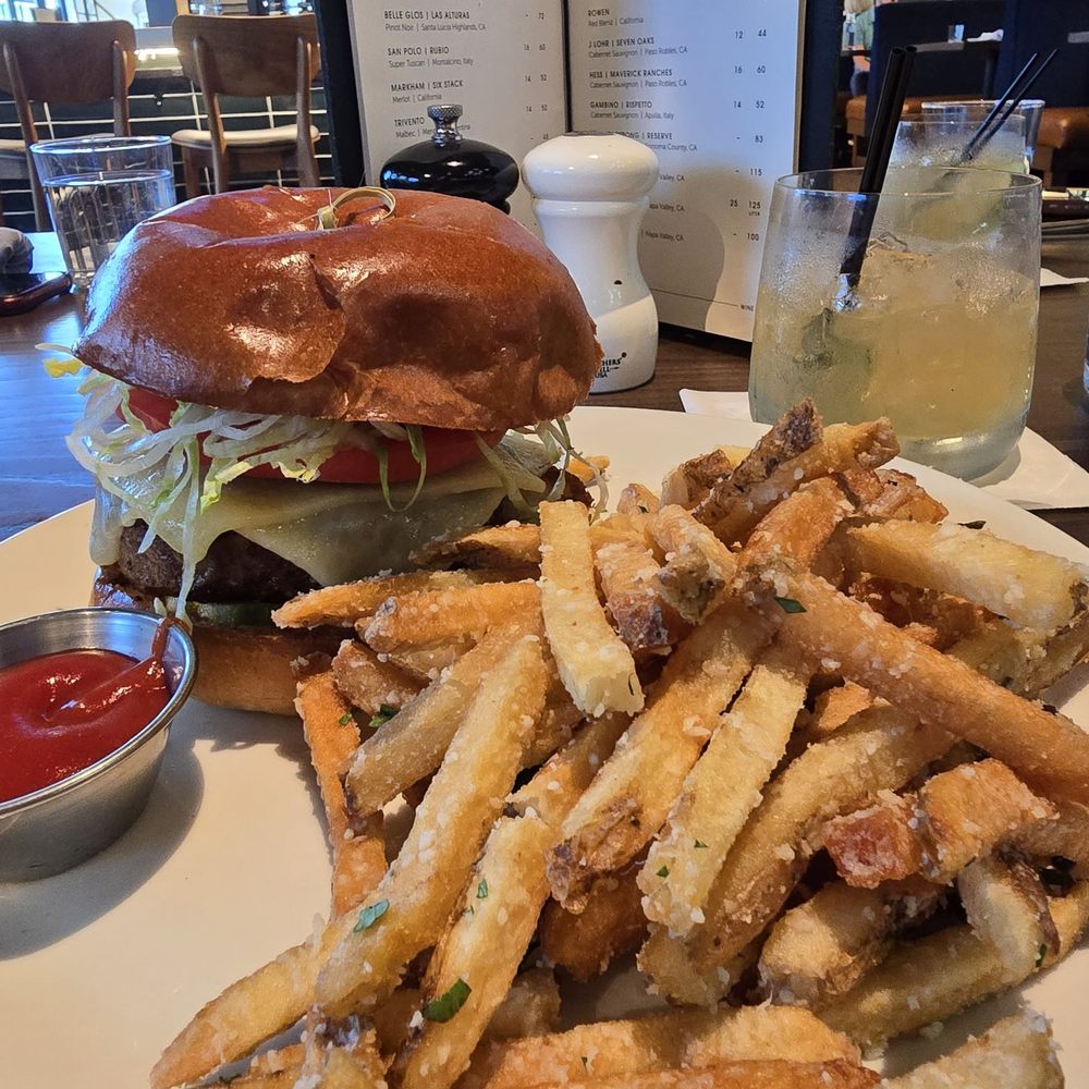 Burtons Grill & Bar - Classic Burger with Parmesan Truffle Fries - Seafood Near Me - Atlanta, Georgia Burtons Grill & Bar - Classic Burger with Parmesan Truffle Fries - Seafood Near Me - Atlanta, Georgia