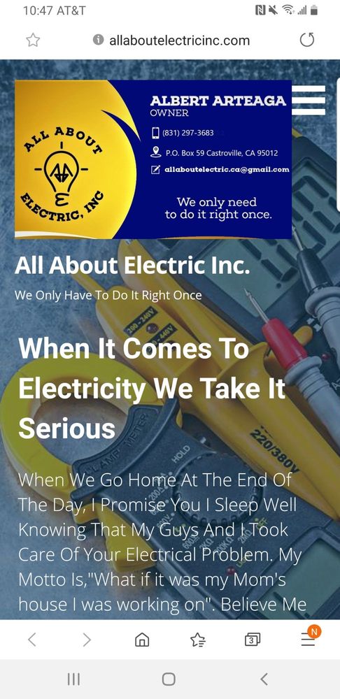 Slide of All About Electric