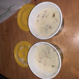Two "bowls" of Loaded Baked Potato Soup.