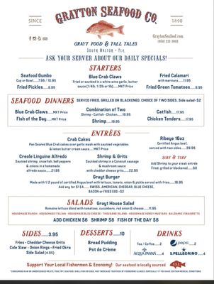 Menu photo 4 Grayton Seafood Santa Rosa Beach, FL Menu photo 4 Grayton Seafood Santa Rosa Beach, FL