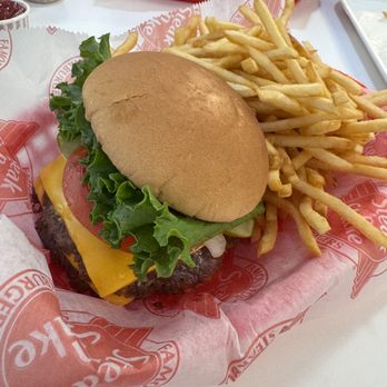 Steak ’n Shake - Double Steakburger with Cheese along with supersized Tallow Fries - Burgers Near Me - Largo, Florida Steak ’n Shake - Double Steakburger with Cheese along with supersized Tallow Fries - Burgers Near Me - Largo, Florida