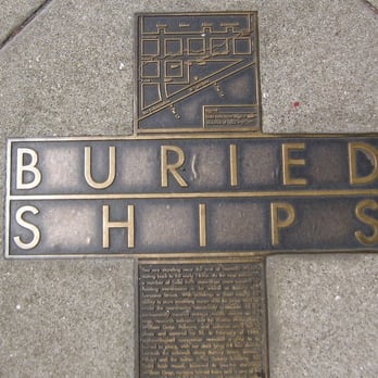 Embarcadero Historical Walk - One of the plaques marking a buried ship - Local Flavor Near Me - San Francisco, California Embarcadero Historical Walk - One of the plaques marking a buried ship - Local Flavor Near Me - San Francisco, California