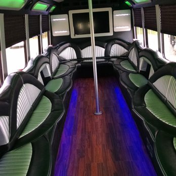Safe and Reliable Limousine - Interior of "Defender" 30 Passenger Limo Bus - Limos Near Me - Elyria, Ohio Safe and Reliable Limousine - Interior of "Defender" 30 Passenger Limo Bus - Limos Near Me - Elyria, Ohio