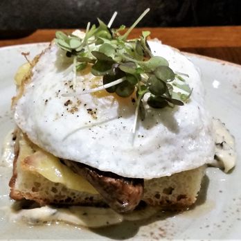 The Sociale - 8/2018 The Forager - mushrooms, cheese, egg, focaccia. - Cocktail Bars Near Me - Waterloo, New York