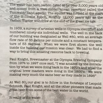 Well 80 Brewhouse - Water History, part 2. - Brewpubs Near Me - Olympia, Washington Well 80 Brewhouse - Water History, part 2. - Brewpubs Near Me - Olympia, Washington