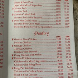 Red Ginger - Menu as of June 2023