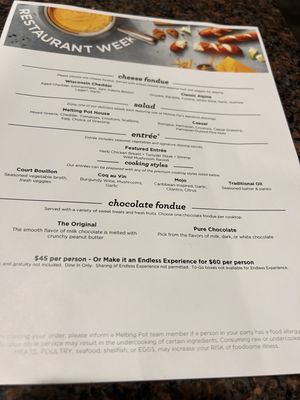 Menu photo 1 The Melting Pot Downers Grove, IL Menu photo 1 The Melting Pot Downers Grove, IL