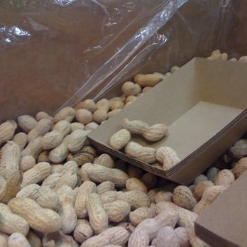 Five Guys - free peanuts while you wait. paper boats also useful as containers for your fries. - Burgers Near Me - Mt Prospect, Illinois