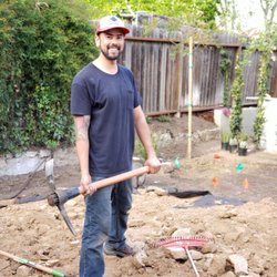 Sprinkler Samurai - Landscape remodel with trees, plants, decomposed granite patios, sprinklers, drip lines, black steel edging, pebbles, and bark