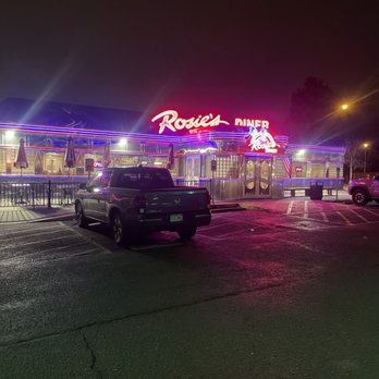 Rosie's Diner - Rosie's at night - American Near Me - Aurora, Colorado Rosie's Diner - Rosie's at night - American Near Me - Aurora, Colorado