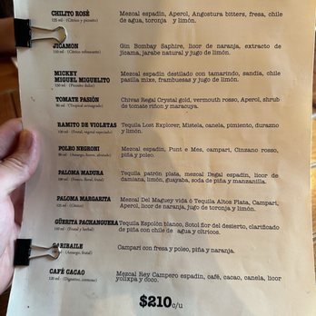 Sabina Sabe - Menu (March 2026) - Cocktail Bars Near Me - Oaxaca, OAX Sabina Sabe - Menu (March 2026) - Cocktail Bars Near Me - Oaxaca, OAX