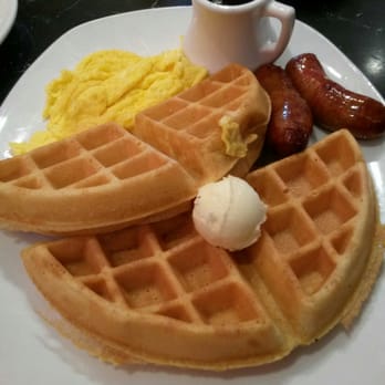 Silver Diner - Belgium waffles, scrambled eggs and sausages - Diners Near Me - Greenbelt, Maryland Silver Diner - Belgium waffles, scrambled eggs and sausages - Diners Near Me - Greenbelt, Maryland