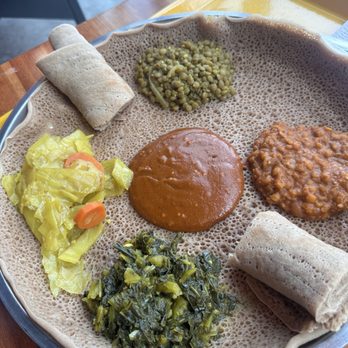 Habiba's Ethiopian Kitchen - Beyaynetu (Vegetarian Sampler) - Ethiopian Near Me - Syracuse, New York Habiba's Ethiopian Kitchen - Beyaynetu (Vegetarian Sampler) - Ethiopian Near Me - Syracuse, New York