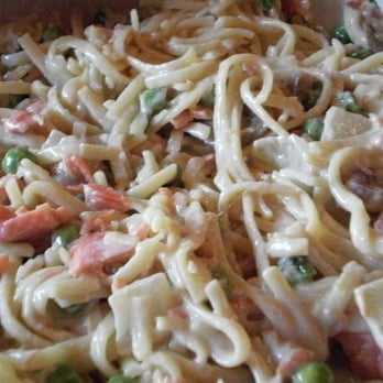 The Crab Pot - Salmon Linguini prepared with way too many onions and other vegies. But was still not too bad. - Seafood Near Me - Seattle, Washington The Crab Pot - Salmon Linguini prepared with way too many onions and other vegies. But was still not too bad. - Seafood Near Me - Seattle, Washington