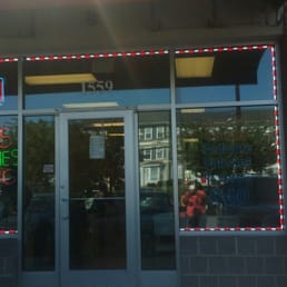 In front of store