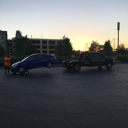 King's Towing & Recovery - Getting car ready for the tow home.