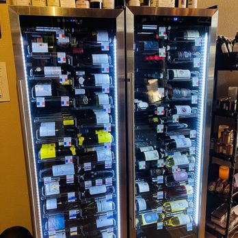 Alexander's Artisan Chocolates & Vino Bistro - two refrigerators filled with wine bottles - Chocolatiers & Shops Near Me - Pendleton, Oregon Alexander's Artisan Chocolates & Vino Bistro - two refrigerators filled with wine bottles - Chocolatiers & Shops Near Me - Pendleton, Oregon