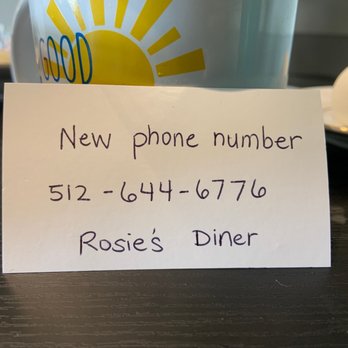 Rosies Diner - a new phone number and a note - Mexican Near Me - Uhland, Texas