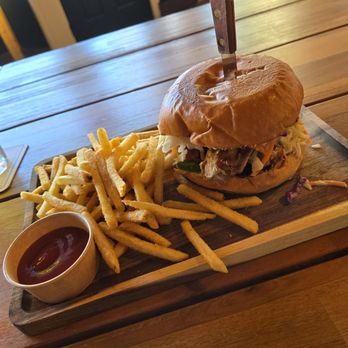 Hillside Tap Room & Eatery - Spicy Chicken Sando with fries - Hot Dogs Near Me - Martinez, California Hillside Tap Room & Eatery - Spicy Chicken Sando with fries - Hot Dogs Near Me - Martinez, California