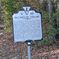 Occaneechi Indians - Occaneechi Indians Historical Marker, Clarksville