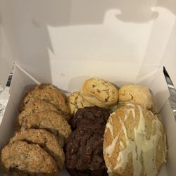 Swiss Pastry Shop - Cranberry oatmeal cookies , new lemon cookies, chocolate yummy cookies and dry little English tea cookies ( like a scone bite)